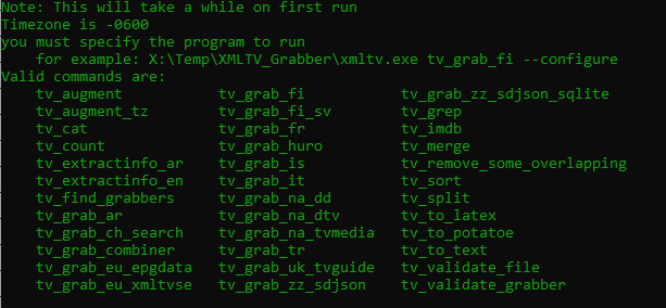 XMLTVlistings.com Grabbers List